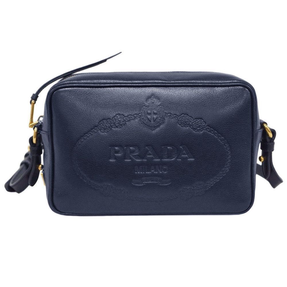 Prada Shoulder Bag Glace calf Baltico Calf Navy